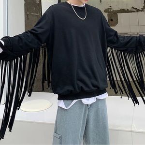 Fringed Long Sleeve Sweatshirt